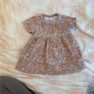 Floral Brown Kids Dress